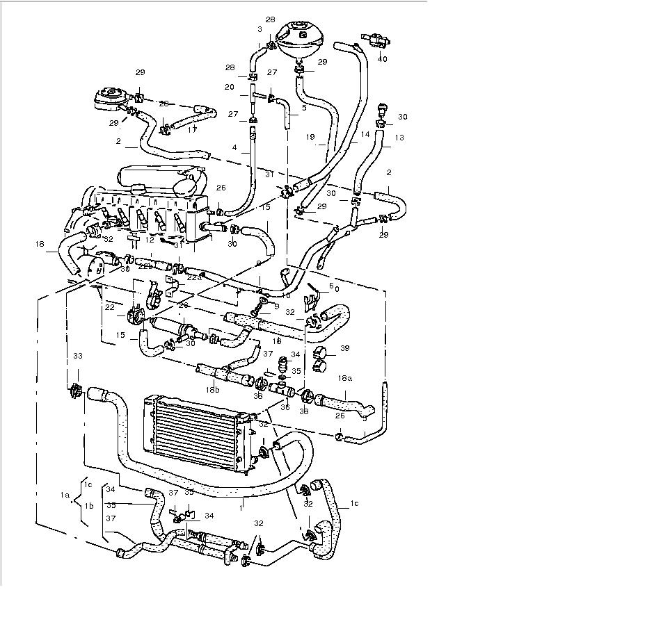 Coolant Hose Chart for Eurovan 92-95 with 5 cylinder Engine - VanAgain article image