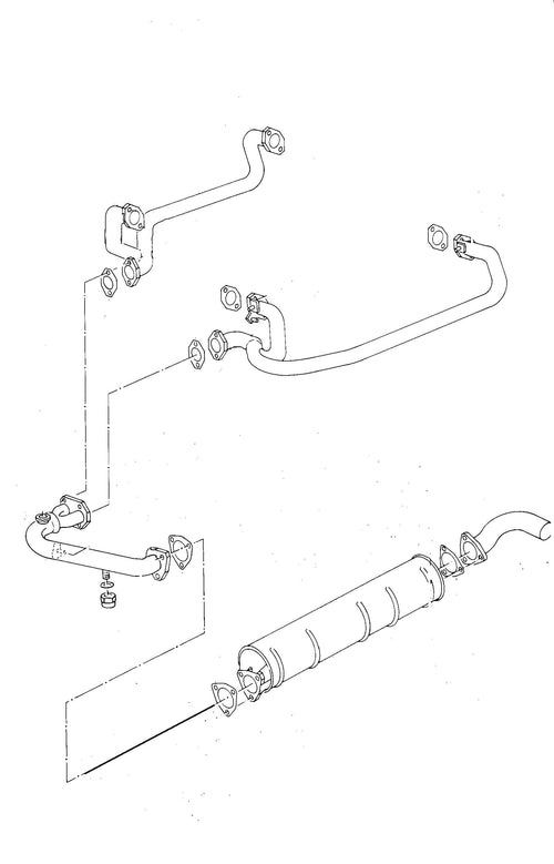 Complete Exhaust System for 1.9L Vanagon