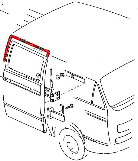 Right Rear Door Seal for Vanagon Double Cab (Doka) 247841818