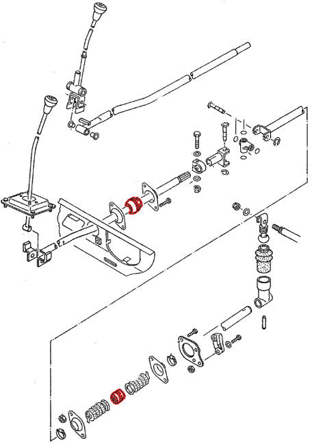 Buje de palanca de cambios para Vanagon 84-91, central o trasero