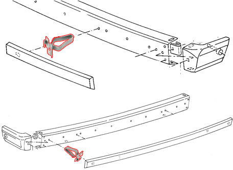 Metal Clip for Newer Front and Rear Bumper Pads all Vanagon