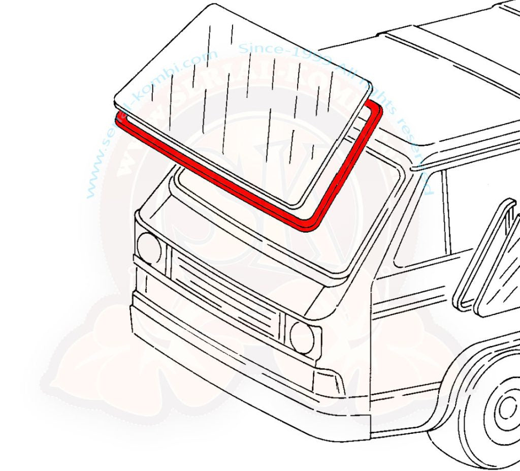 Windshield Seal for All Vanagons 80-92 (no chrome strip)