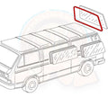 Sello de cristal del portón trasero para todas las Vanagon 80-91 (sin embellecedor cromado)