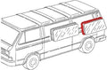 Rear Side Window Seal for all Vanagon 80-92, No Chrome Version, 253845341