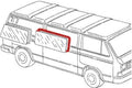 Sliding Door Window Seal w/chrome trim Vanagon