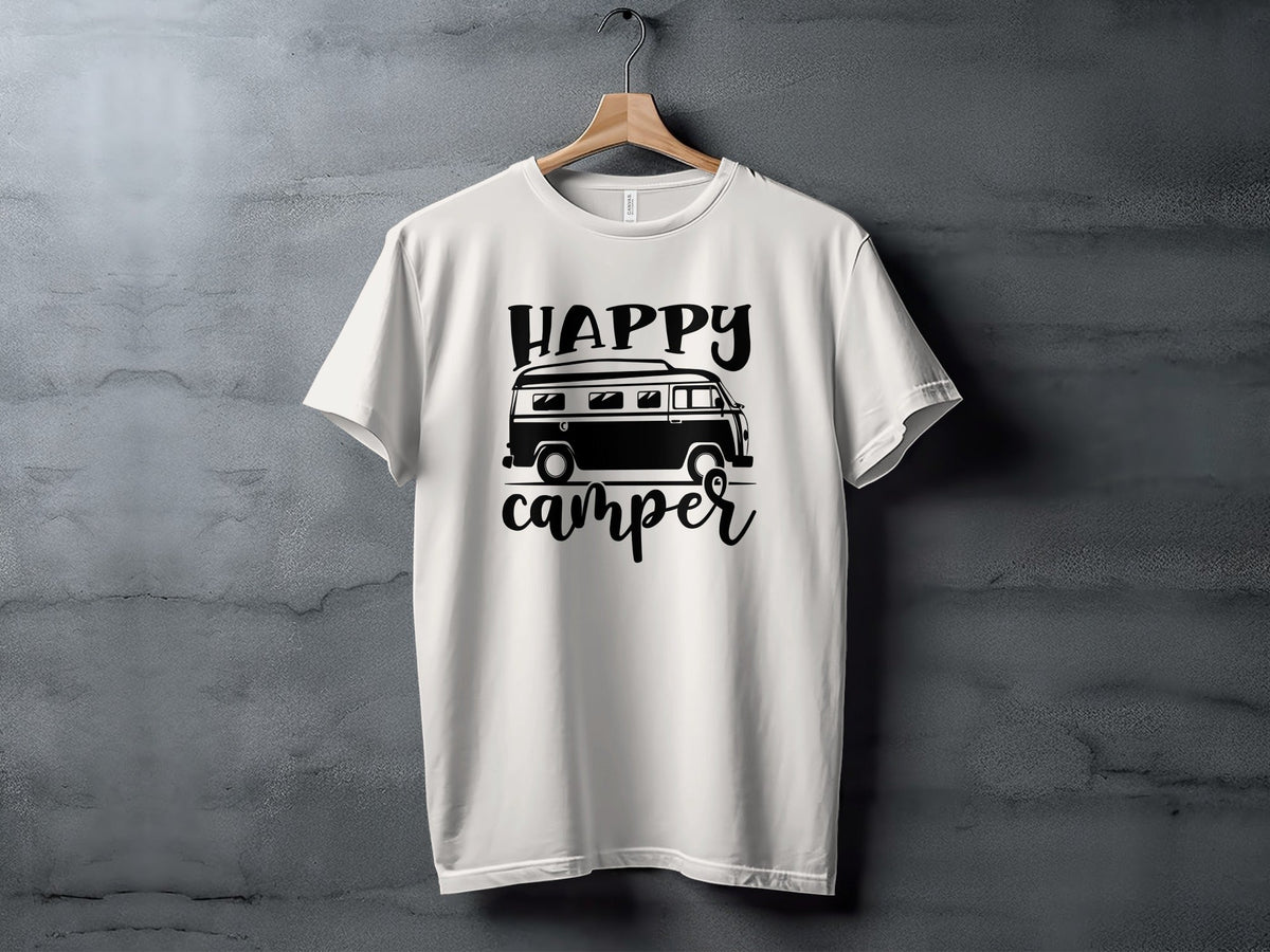 Happy Camper Volkswagen Van Road Trip Vacation T-Shirt