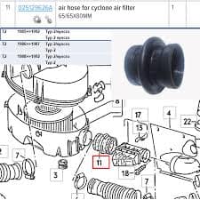 Air Boot for Syncro Vanagon Between Separator and Air Box