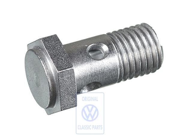 Banjo bolt with restrictor, for Diesel Vanagon fuel filter