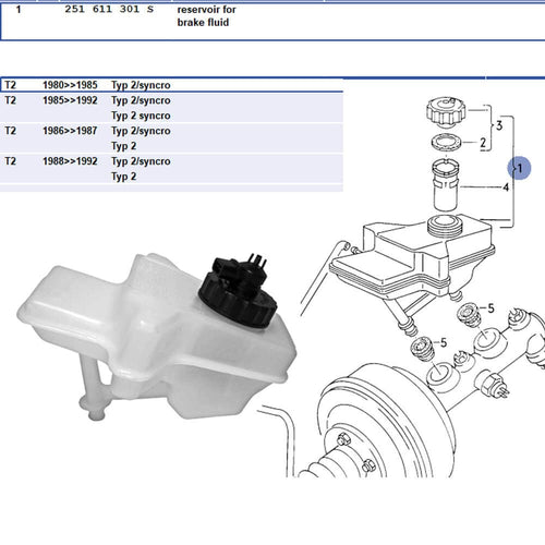 Brake reservoir for all Vanagon