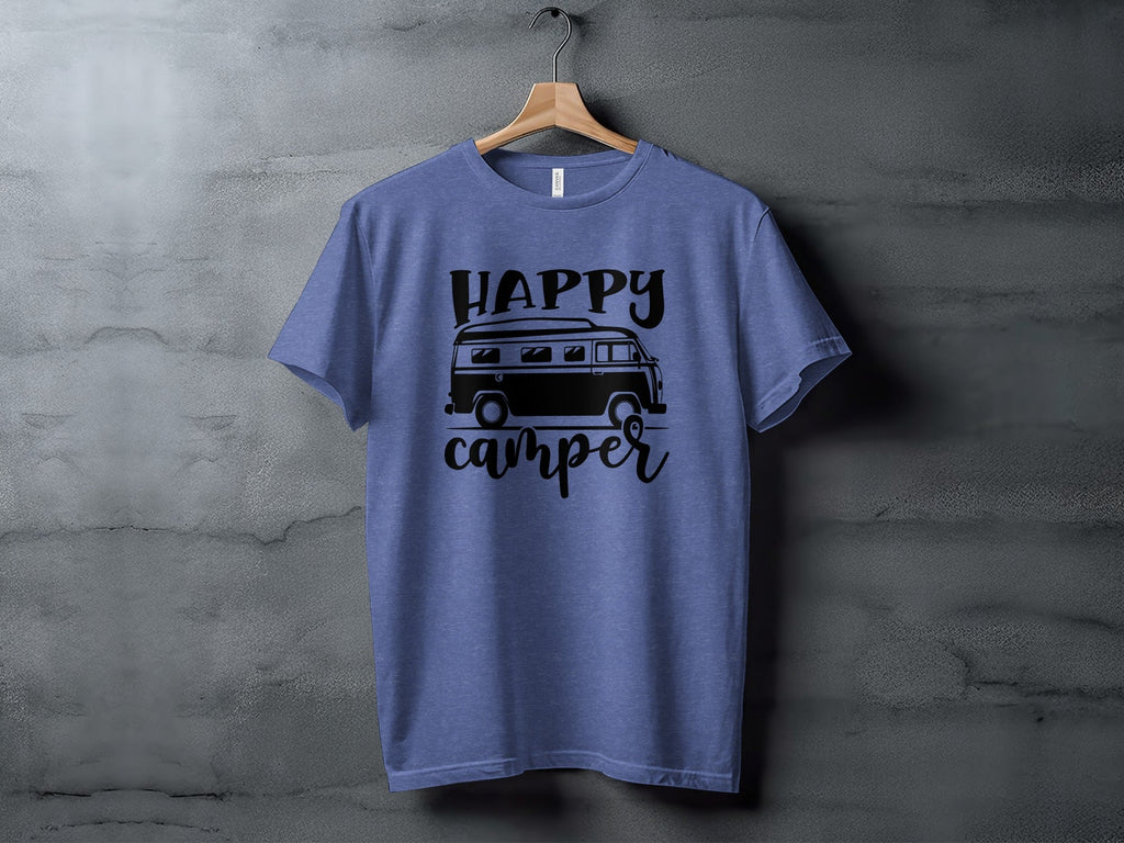 Happy Camper Volkswagen Van Road Trip Vacation T-Shirt