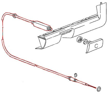 Cold Start Cable for Diesel Vanagon for 85-92