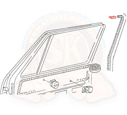 End Cap for inner front door trim on all Vanagon