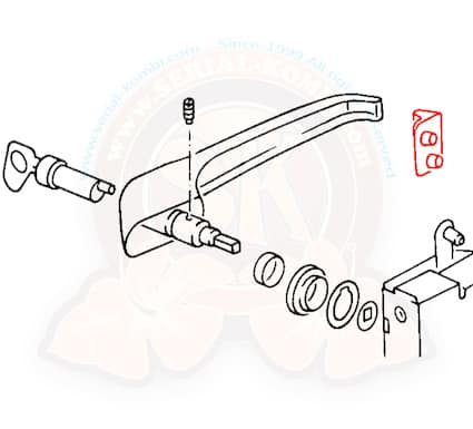 End Piece for sliding door handle on door for 80-84 Vanagon