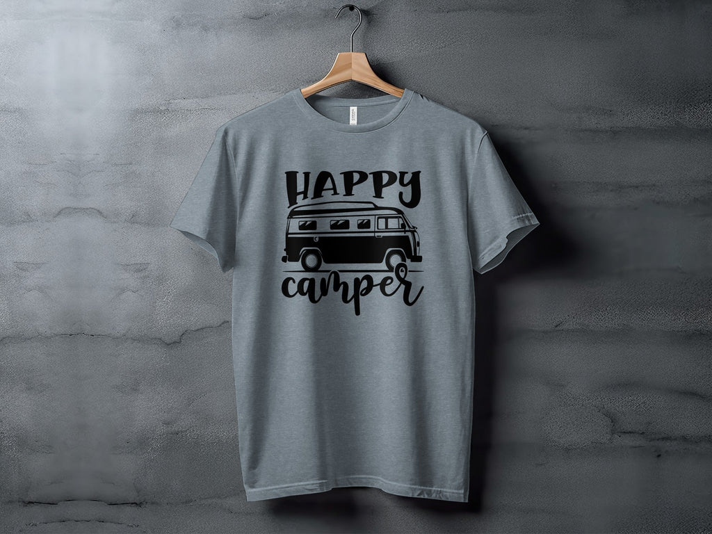Happy Camper Volkswagen Van Road Trip Vacation T-Shirt