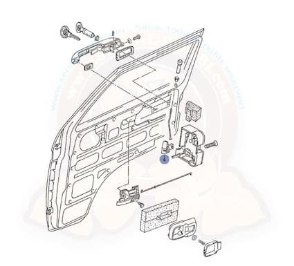 Front Door Lock Mechanism plastic piece for right side all Vanagon