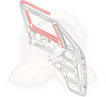 Front Door Window Seal Kit for 80-87 Vanagon that allows for the chrome trim (Left)