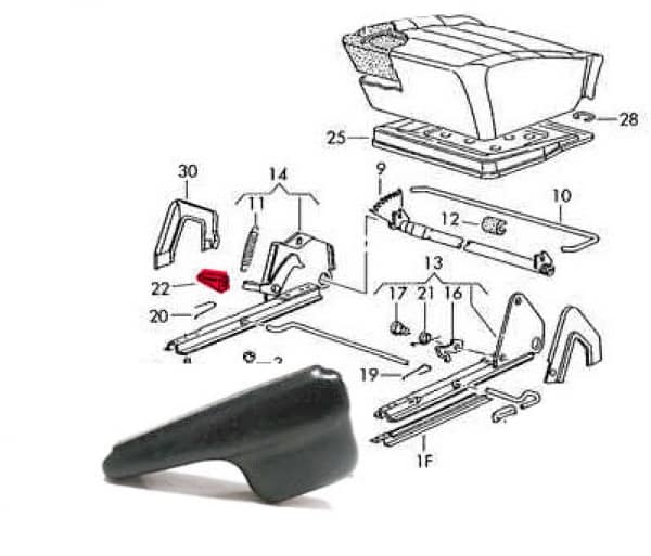 Front Seat Adjustment lever for all Vanagon