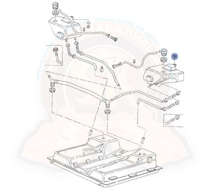 Fuel Expansion Tank for all Vanagon, Right Side