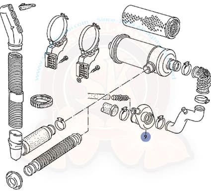 Intake Hose for 1.6l Turbo Diesel Vanagon with JX engine