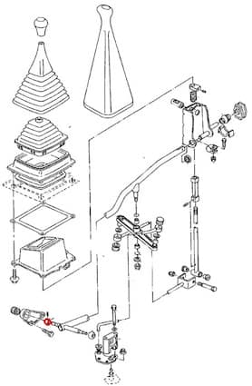 Linkage ball on shifter linkage for manual transmission Eurovan 1992-2003