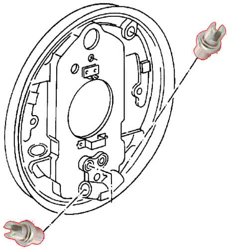 Mounting Insert for Lower brake shoe for all Vanagon