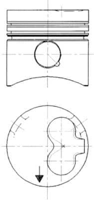 Piston Set standard size for 82-84 1.6l Turbo Diesel Vanagon