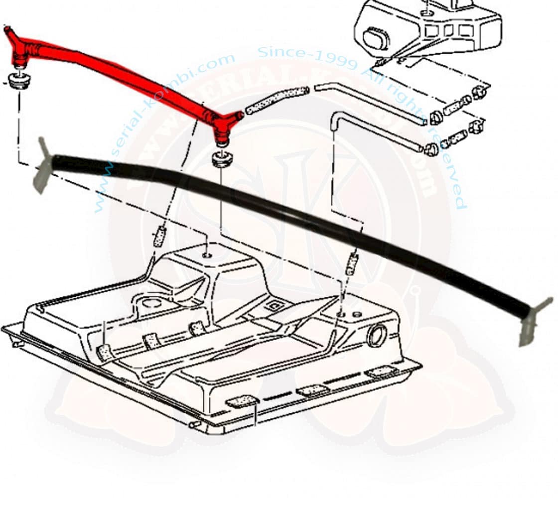 Plastic cross over pipe for gas tank (2wd Vanagon)