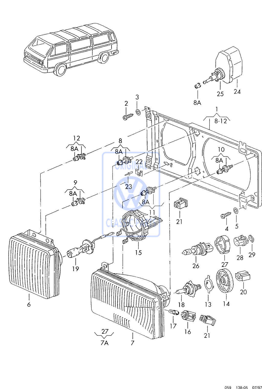 Plastic Headlight Adjuster for Inner Square Headlight