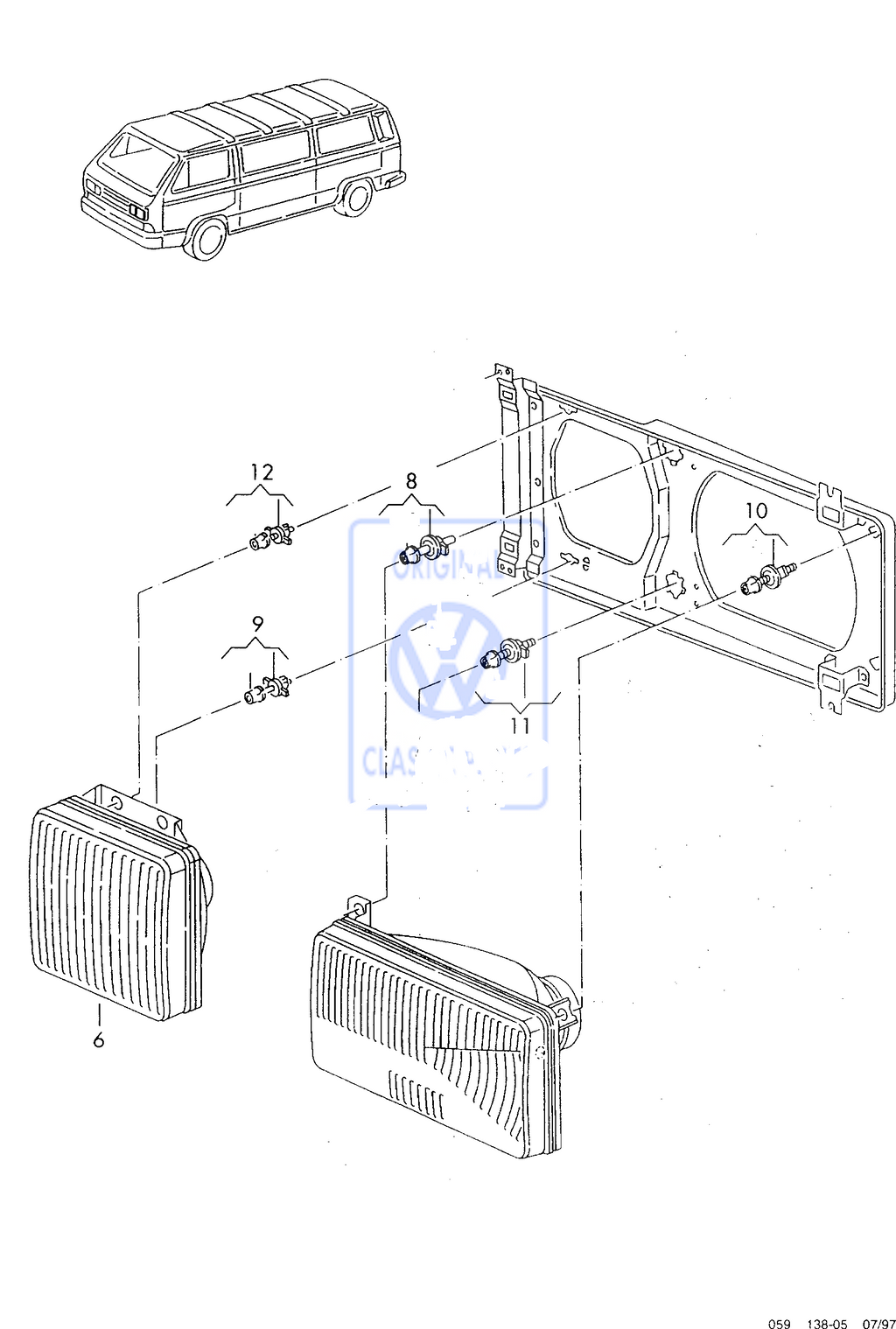Plastic Headlight Adjuster (Vertical) for Outer Square Headlight
