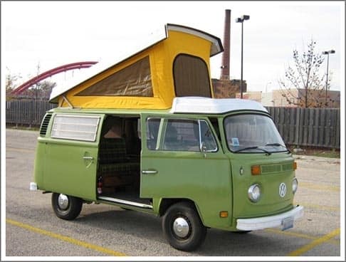 WESTFALIA ポップトップ T-2 '74-'79　vw　レイトバス Pop Top Canvas for VW Bus from 74-79 Cotton, Yellow, 3-window