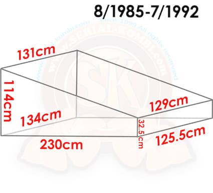 Pop top Westfalia roof canvas, T3 8/1985-7/1992, grey, 3 windows, high quality