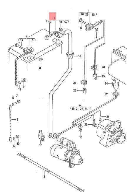 Positive Battery Cable for 86-92 Vanagon