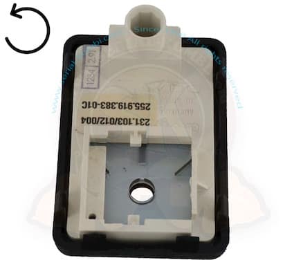 Rear Heater Fan Switch Cover on Dash for all Vanagon- Black
