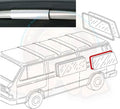 Rear Side Window Seal for all Vanagon with chrome Trim