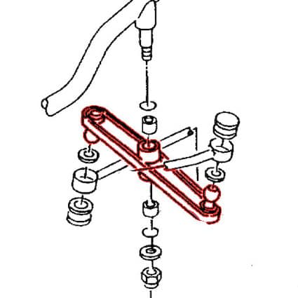Relay Lever for selector shaft for Eurovan with manual transmission from 92-97