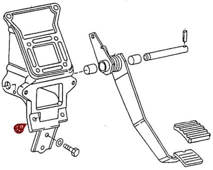 Rubber Brake or Clutch Pedal Buffer for all Vanagon