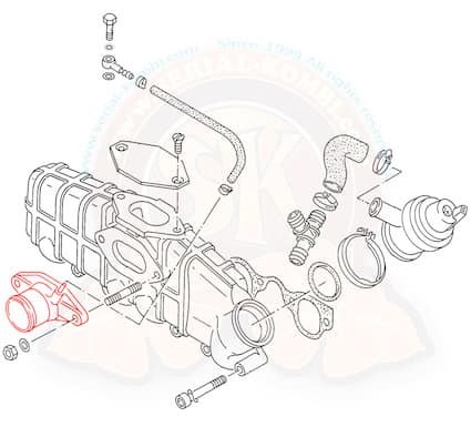 Short Intake Flange on Intake Manifold of 1.6l TD JX Engine