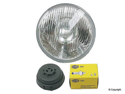Single H4 7 inch Round Headlight Housing with Bulb, Hella