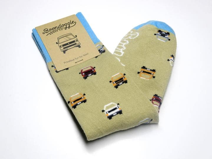 Tan Tiled Westy Socks- Pair
