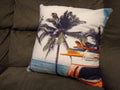 Throw Pillow for your Van! Surfboards and Palm Trees