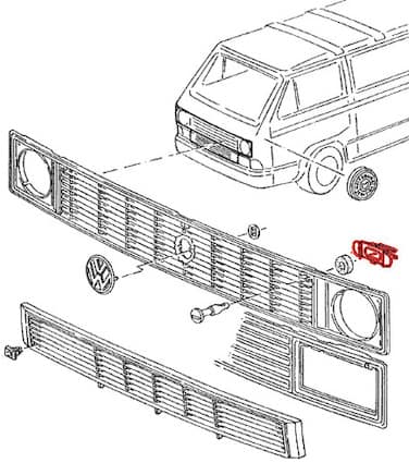 Upper Grill Metal Clip for all Vanagon