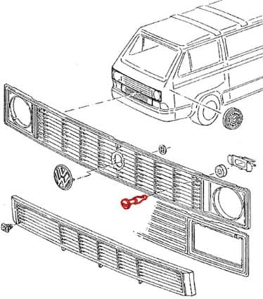 Upper Grill Pin for all Vanagon