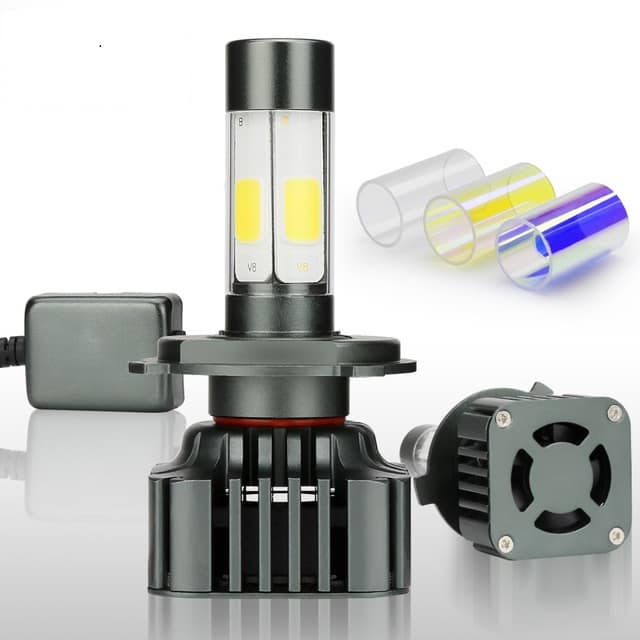 Vanagon H4 Square Headlight Kit with LED bulbs