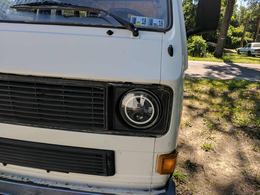 7 inch round LED Vanagon Headlight set