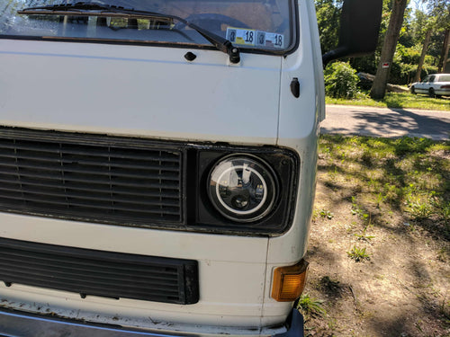 7 inch round LED Vanagon Headlight set