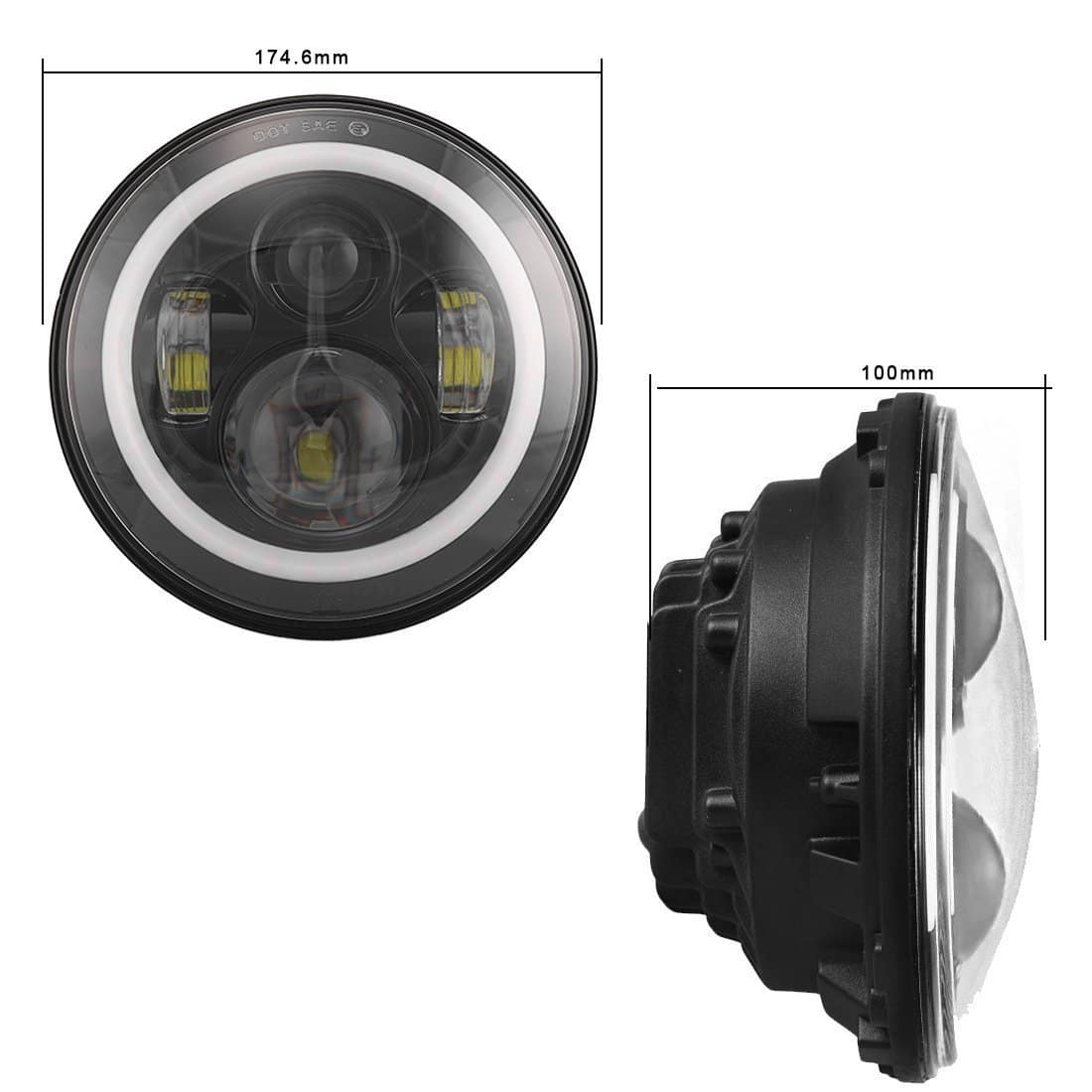 7 inch round LED Vanagon Headlight set